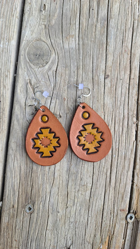 Leather earrings